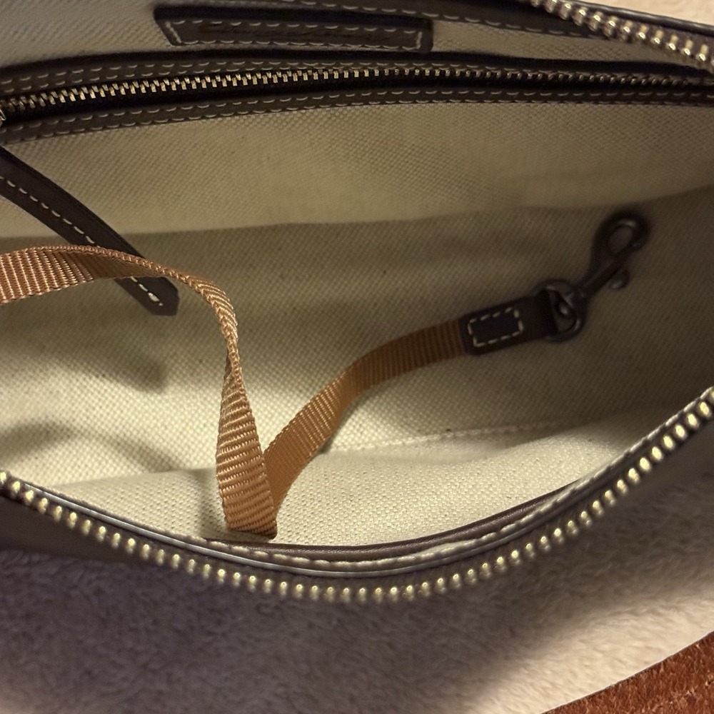 Dooney & Bourke Penrose Hobo Crossbody 22 Brown Purse Handbag - Picture 7 of 10
